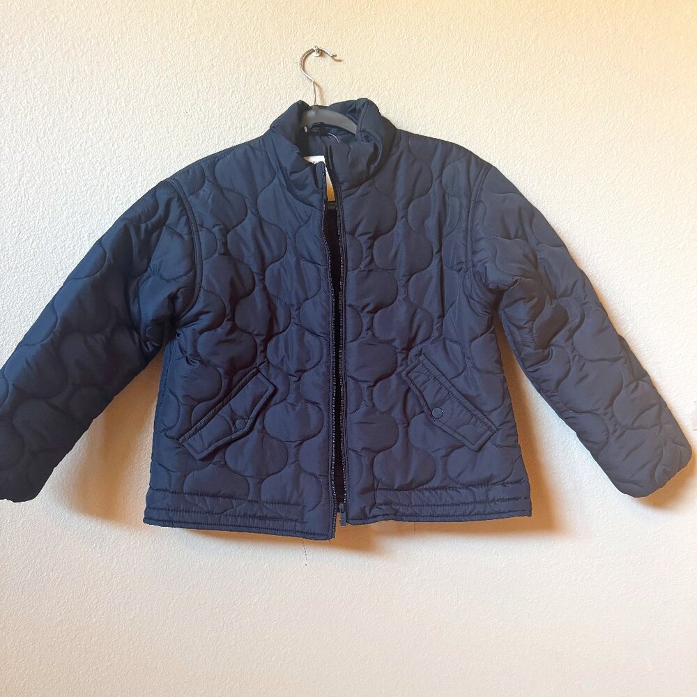 Quilted Button-Front Utility Jacket for Kids.